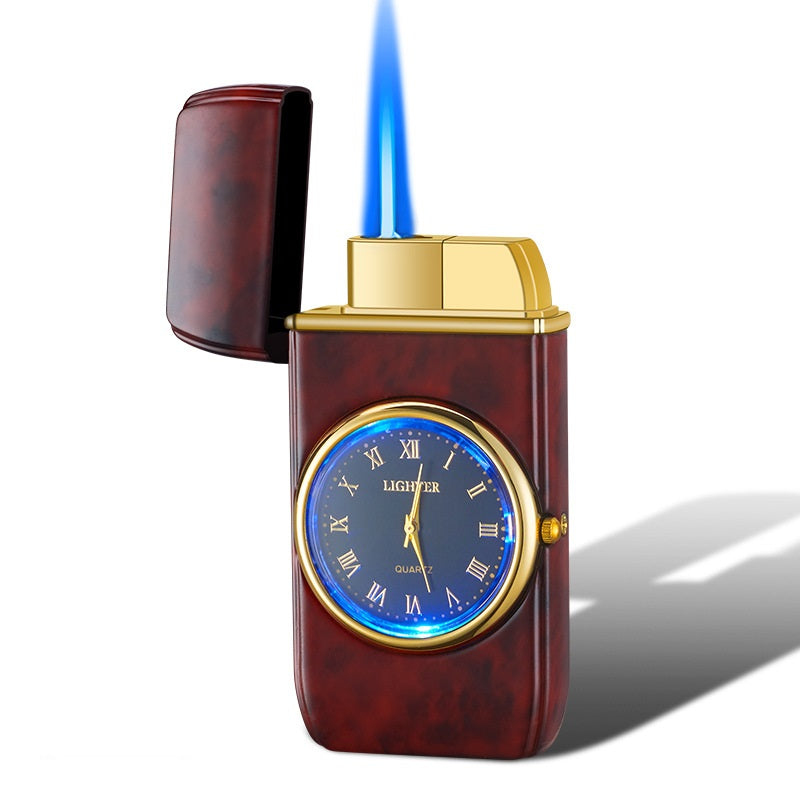 Encendedor de cigarrillos electrónico multifuncional creativo personalizado con forma de reloj, todo en uno, multiusos, con luz LED intermitente, regalo.