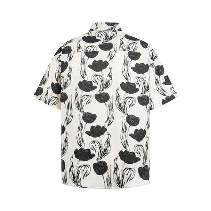 Chemise à manches courtes à imprimé floral