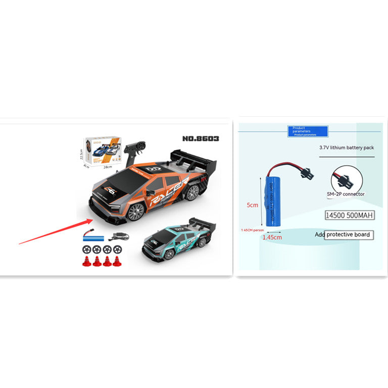 Voiture de course télécommandée à grande vitesse RC Drift, jouets éducatifs