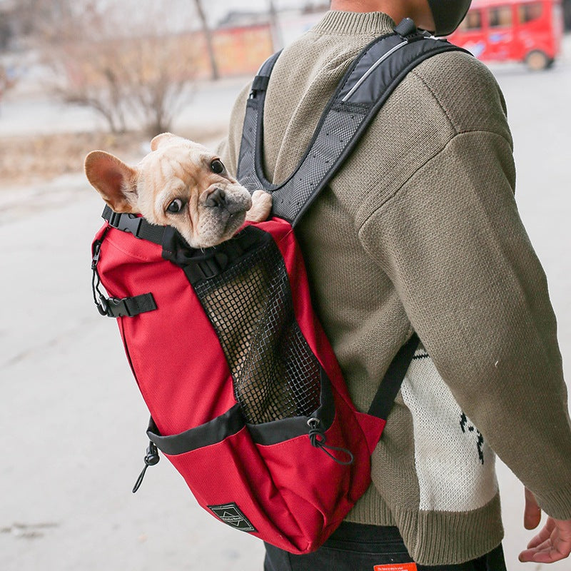 Bolsa transportadora para perros Mochila transportadora para perros Doble hombro portátil Mochila de viaje para exteriores Bolsa de viaje para perros
