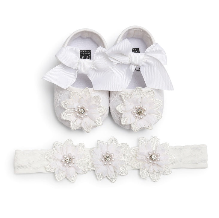 Chaussures pour bébé en dentelle floret pour femmes, chaussures pour bébé à semelle souple, chaussures pour bébé, chaussures de marche, chaussures de princesse