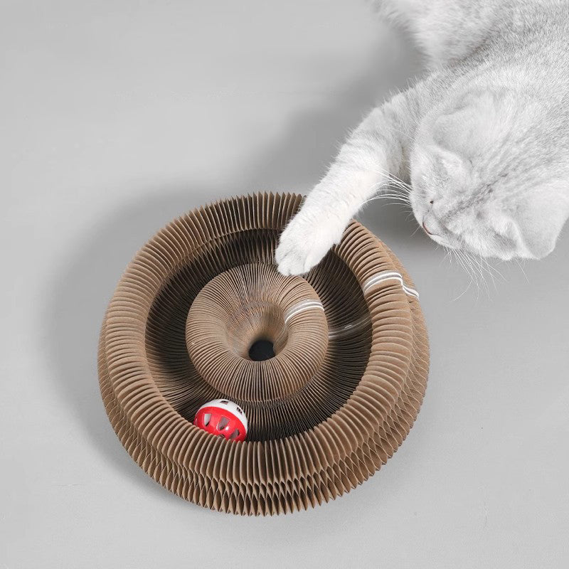 Acordeón de Gato, Juguete para Gatos, Kitty Kurlz, Bola de Juguete para Gatos, Almohadilla Rascadora, Tablero Rascador Mágico de Órgano para Gatos, Rascador para Gatos