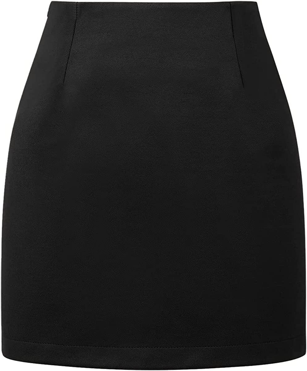 Mini-jupe crayon moulante en laine à carreaux taille haute pour femme