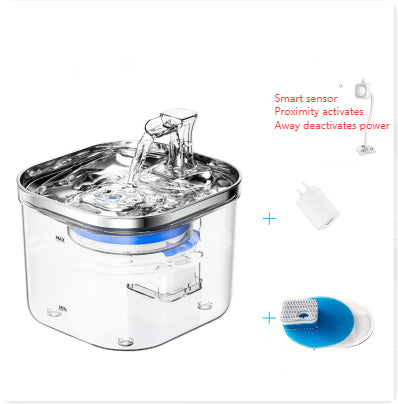Dispensador de Agua Automático de Acero Inoxidable para Mascotas (Perro y Gato) Fuente Inteligente Accesorios para Mascotas