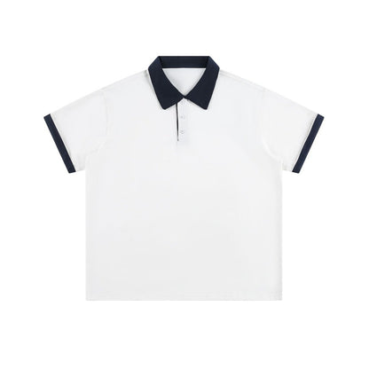 Loose half sleeved polo shirt