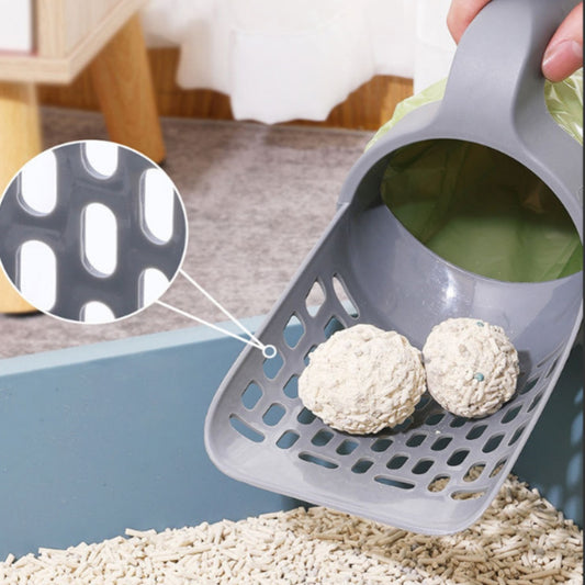 Cubo de inodoro de gran capacidad portátil, extraíble y lavable con pala integrada para arena de gato