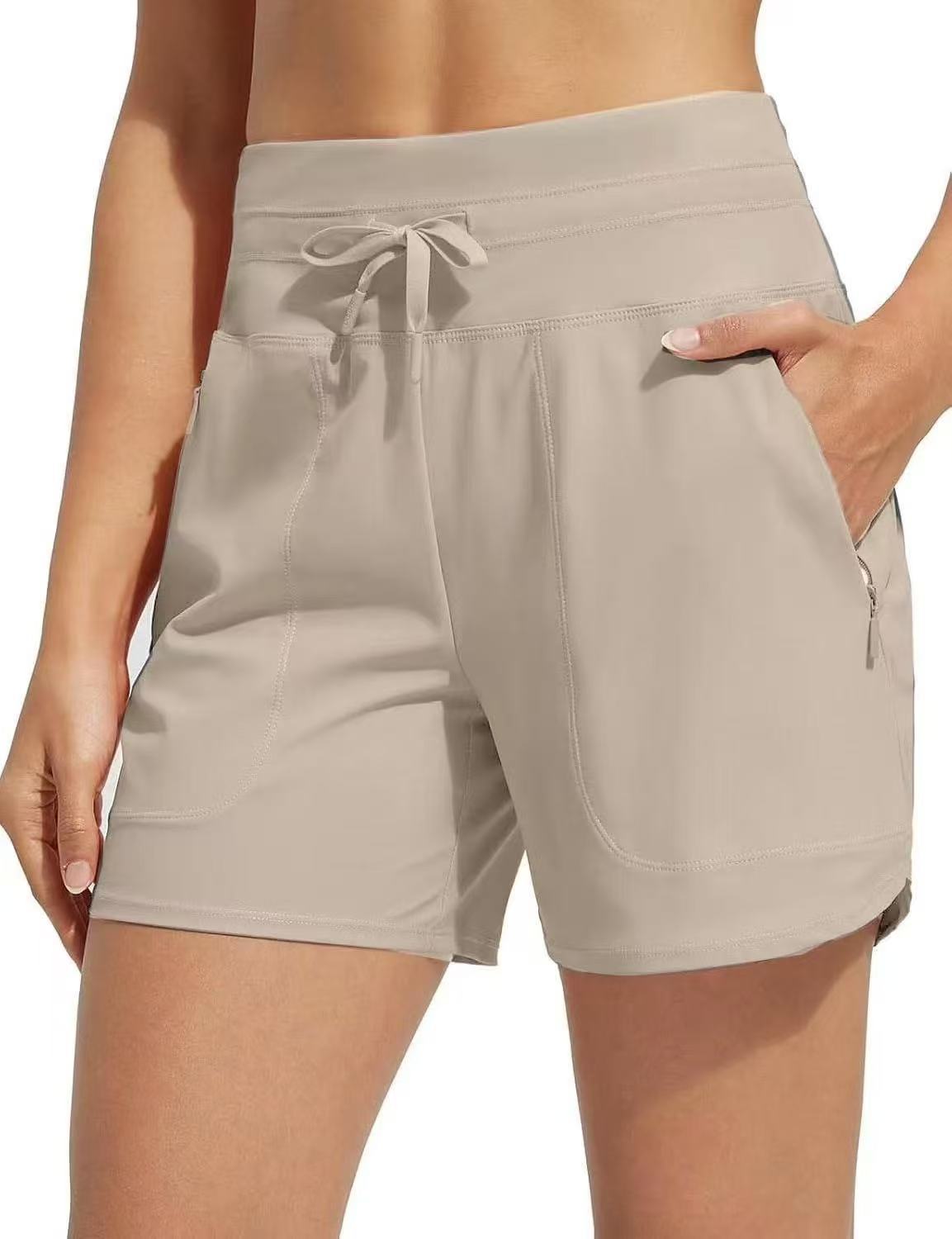 Shorts de sport amples décontractés de yoga taille haute européens et américains