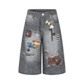 3D digital printing to make used denim five quarter pants