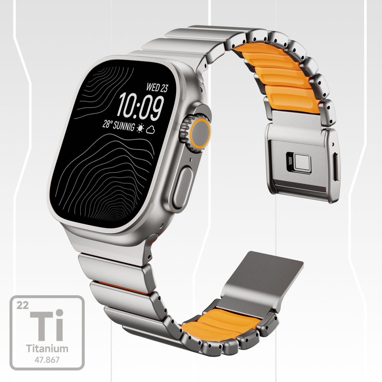 Bracelet de montre magnétique en titane
