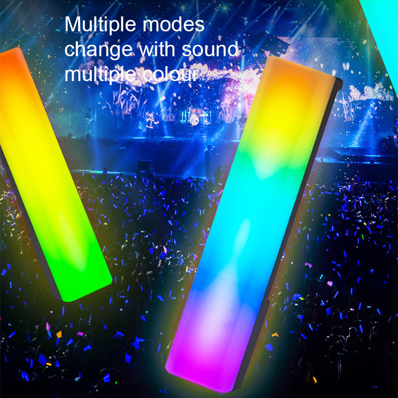 Lámpara de ambiente de mesa RGB 3D con captación de luz, colorida, activada por voz y música, luz rítmica, decoración para el hogar para juegos de PC, para regalos de Navidad