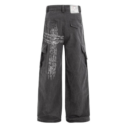 Wash Water Pleated Loose Floor Pants by eprolo