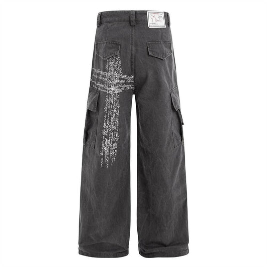 Wash Water Pleated Loose Floor Pants by eprolo