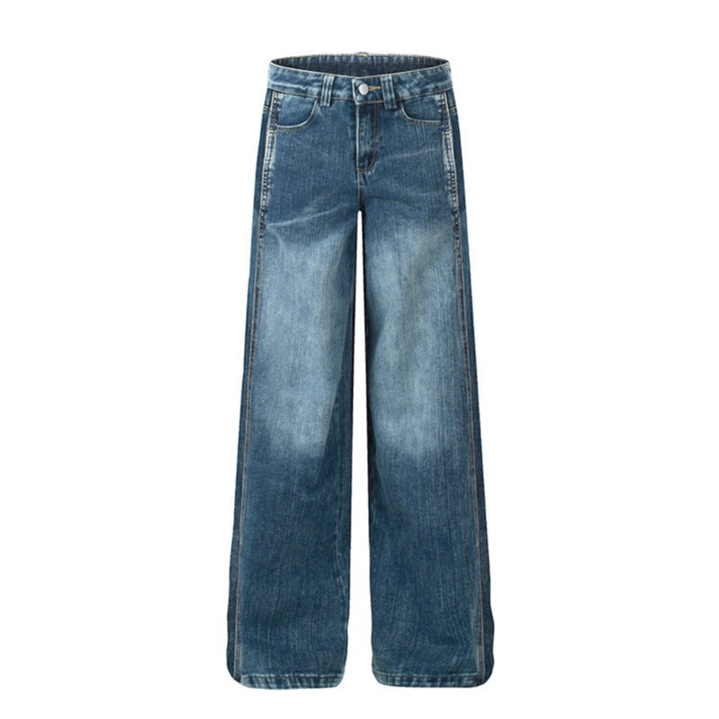 Jean en denim délavé au bambou