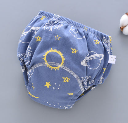 Pantalones de entrenamiento lavables para bebé, cubierta de pañal de gasa de 6 capas