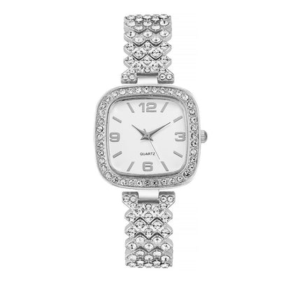 Ensemble deux pièces bracelet et montre diamant pour femme