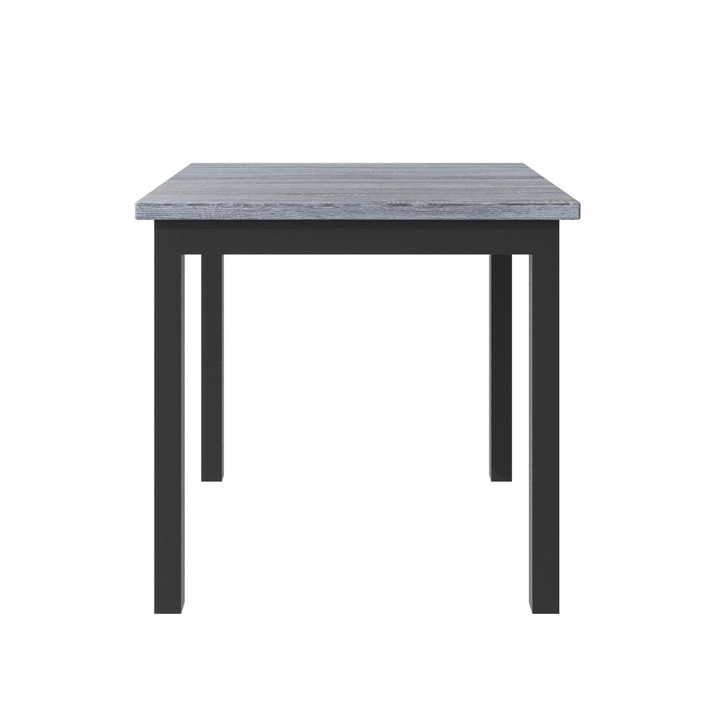 TOPMAX 5-piece cabinet dining table set, wooden square dining table and chairs, and 4 soft cushioned high back chairs in black by eprolo