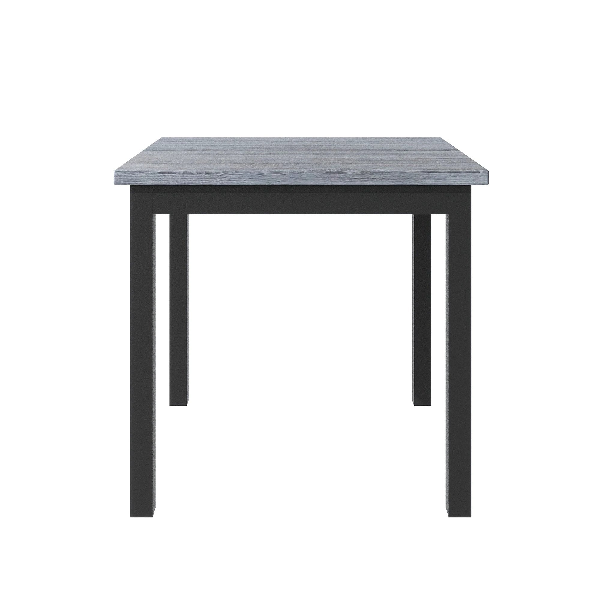 TOPMAX 5-piece cabinet dining table set, wooden square dining table and chairs, and 4 soft cushioned high back chairs in black by eprolo
