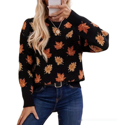 Pull décontracté femme à col rond