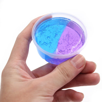 Slime boue de cristal multicolore dégradé, assorti aux couleurs