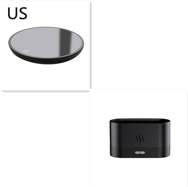 Difusor de Aroma con Luz de Llama, Humidificador de Niebla, Difusor de Aromaterapia con Protección de Apagado Automático sin Agua para Spa, Hogar, Yoga, Oficina