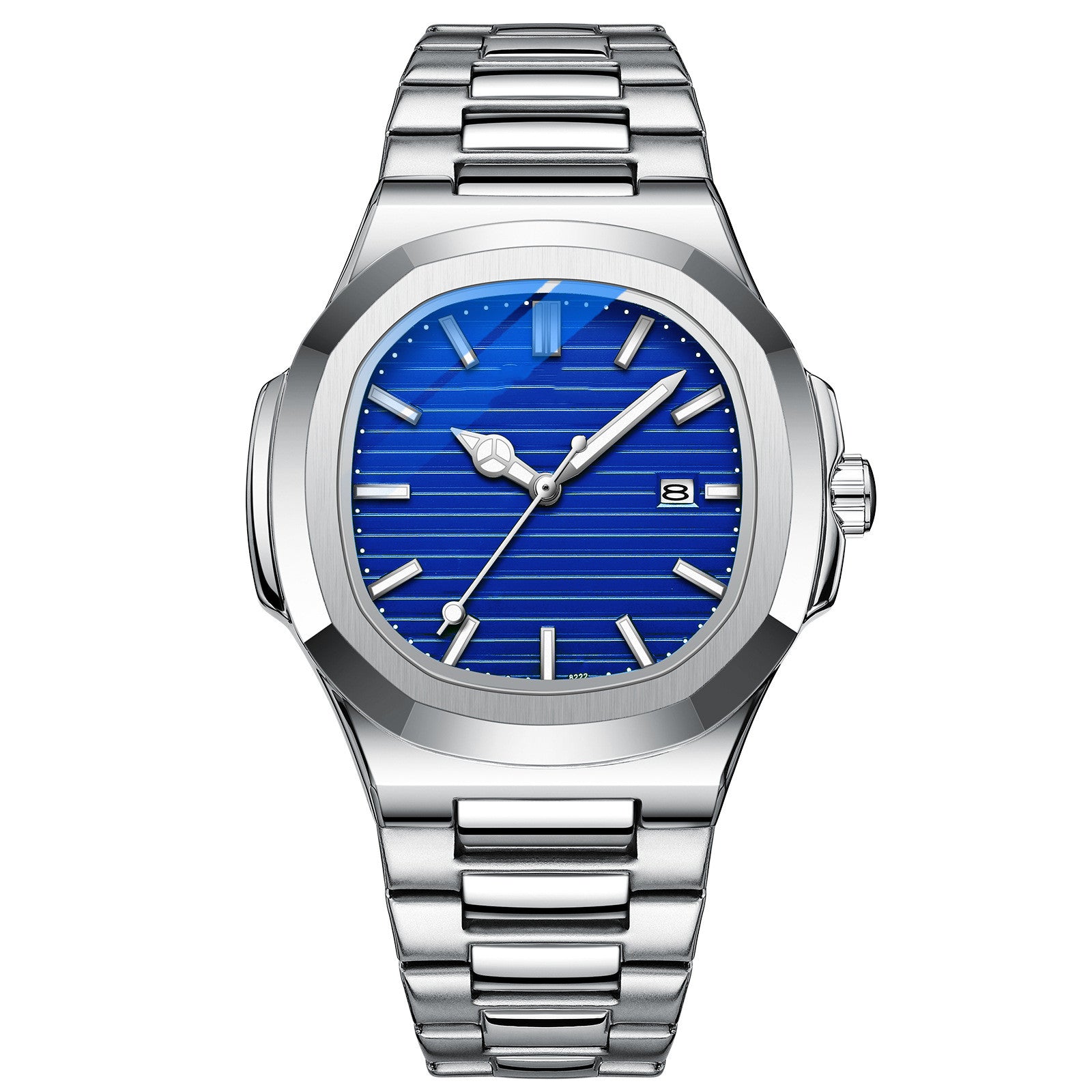 Reloj de Hombre con Correa de Acero, Luminoso y Resistente al Agua