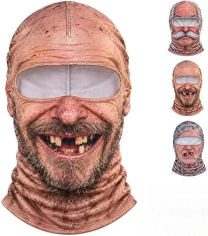 AdTec balaclava ski mask set of 4; realistic skin-tone, windproof thermal face coverings for outdoor sports