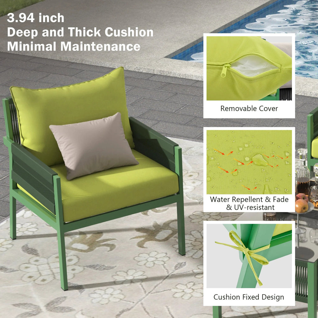 Outdoor Furniture with Tempered Glass Table by eprolo