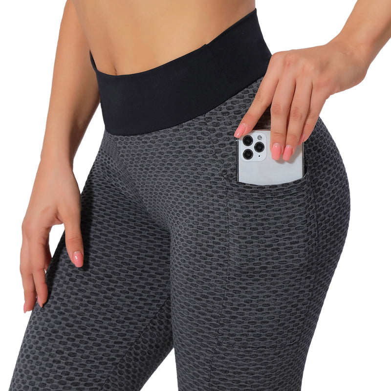 Pantalon de yoga de sport taille haute liftant les hanches pour femmes