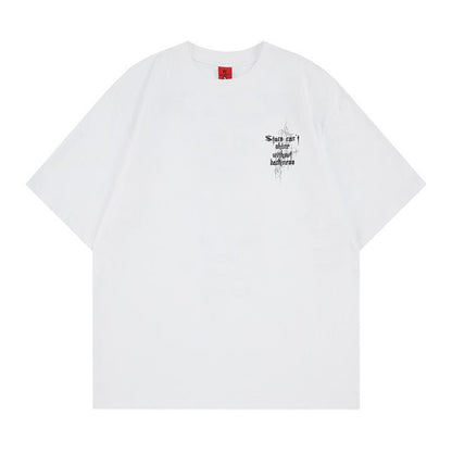 Wings printed short sleeved T-shirt