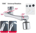 1080 °/1440 ° New Mechanical Arm Double Outlet Bubbler Universal Extension Faucet Splash Proof Washing Faucet Extender by eprolo