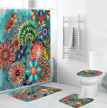 Bohemian Style 3D Digital Printing Polyester Waterproof and Mold Proof Shower Curtain Bathroom Shower Curtain by eprolo