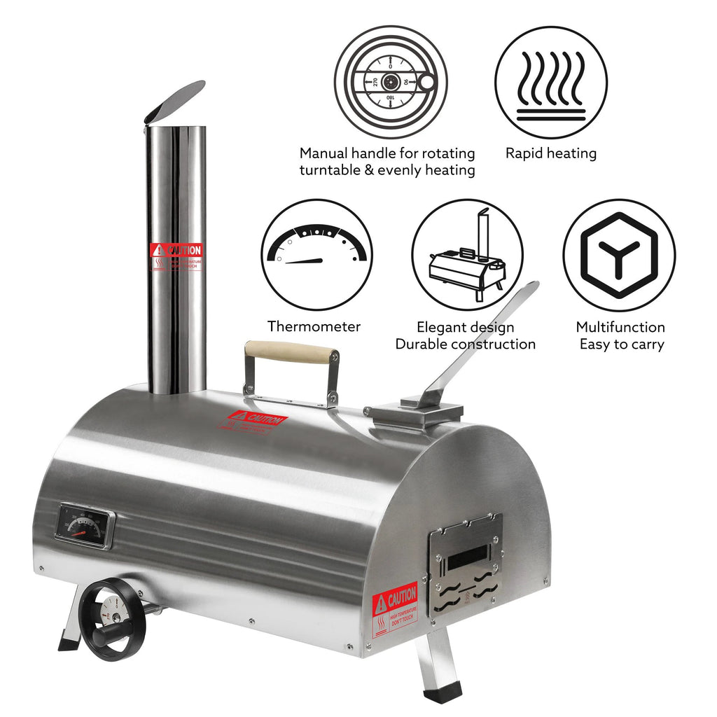 Premium 12" Semi-Automatic Rotatable Pizza Oven. by eprolo