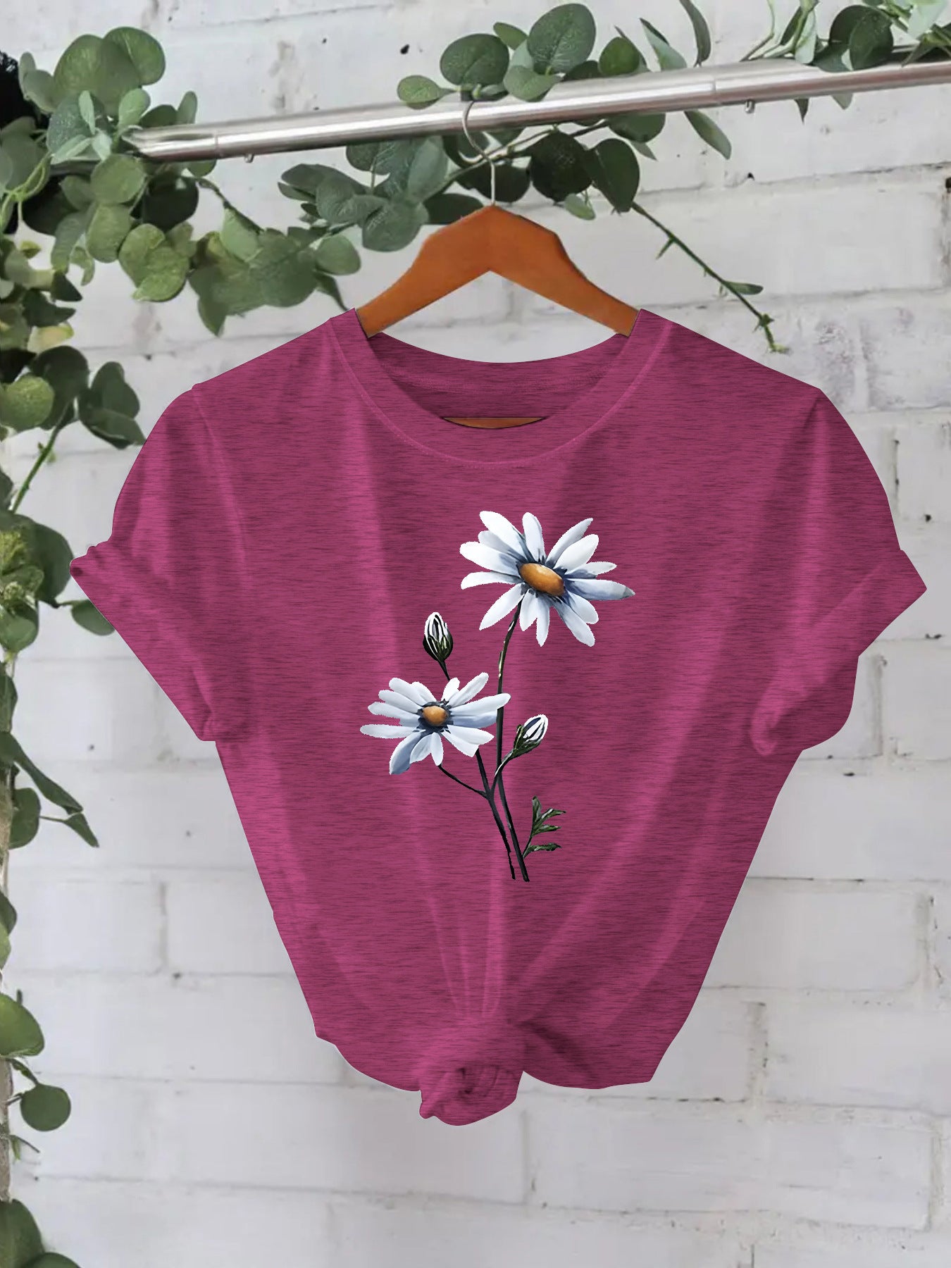 Floral printed T-shirt short sleeved shirt