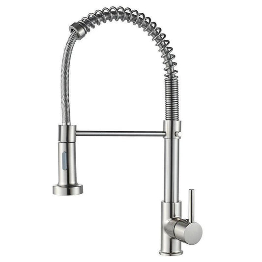 All copper rotatable cold and hot water dual mode sink, kitchen spring faucet by eprolo