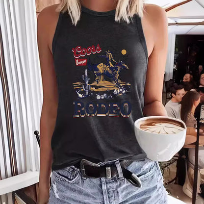 Haut sans manches en jean western