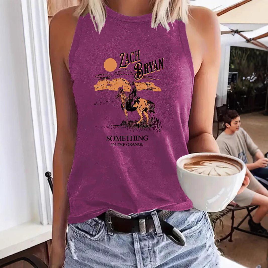 Chaleco estampado vaquero del oeste