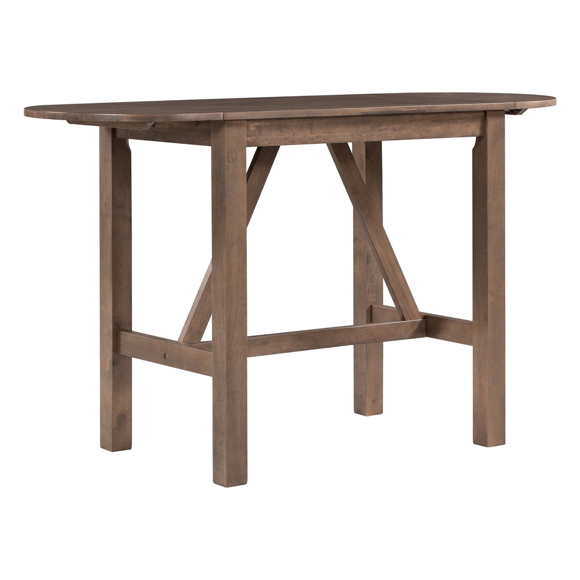 3-Piece Wood Counter Height Drop Leaf Dining Table Set