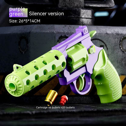 Pistolet jouet pour enfants à roue gauche mécanique continue