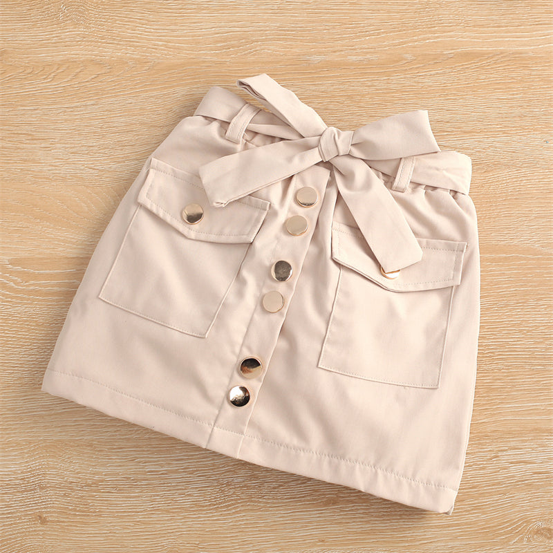 Top de chaqueta de manga larga con solapas cortas, falda de línea A con lazo, conjunto de moda transfronteriza