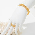 2 Pièces Ensemble Bague et Bracelet Ouvrant Feuilles Épis de Blé Plaqué Or 18 carats Tendance, Idéal pour le Quotidien des Femmes, Bijoux Cadeaux de Vacances