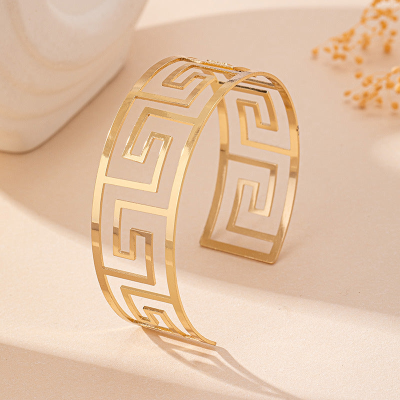 Boucles d'oreilles, bague, bracelet à col géométrique, parure de bijoux pour femme