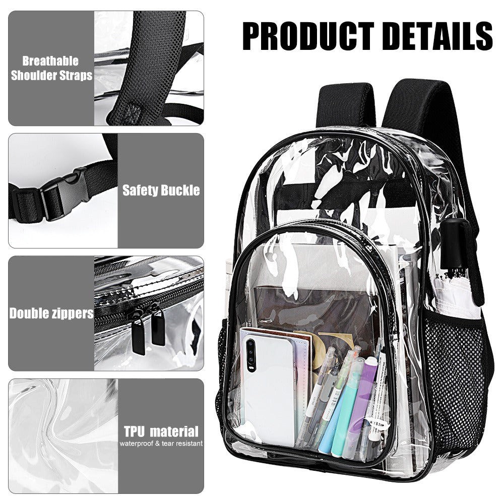 New Black body Transparent backpack