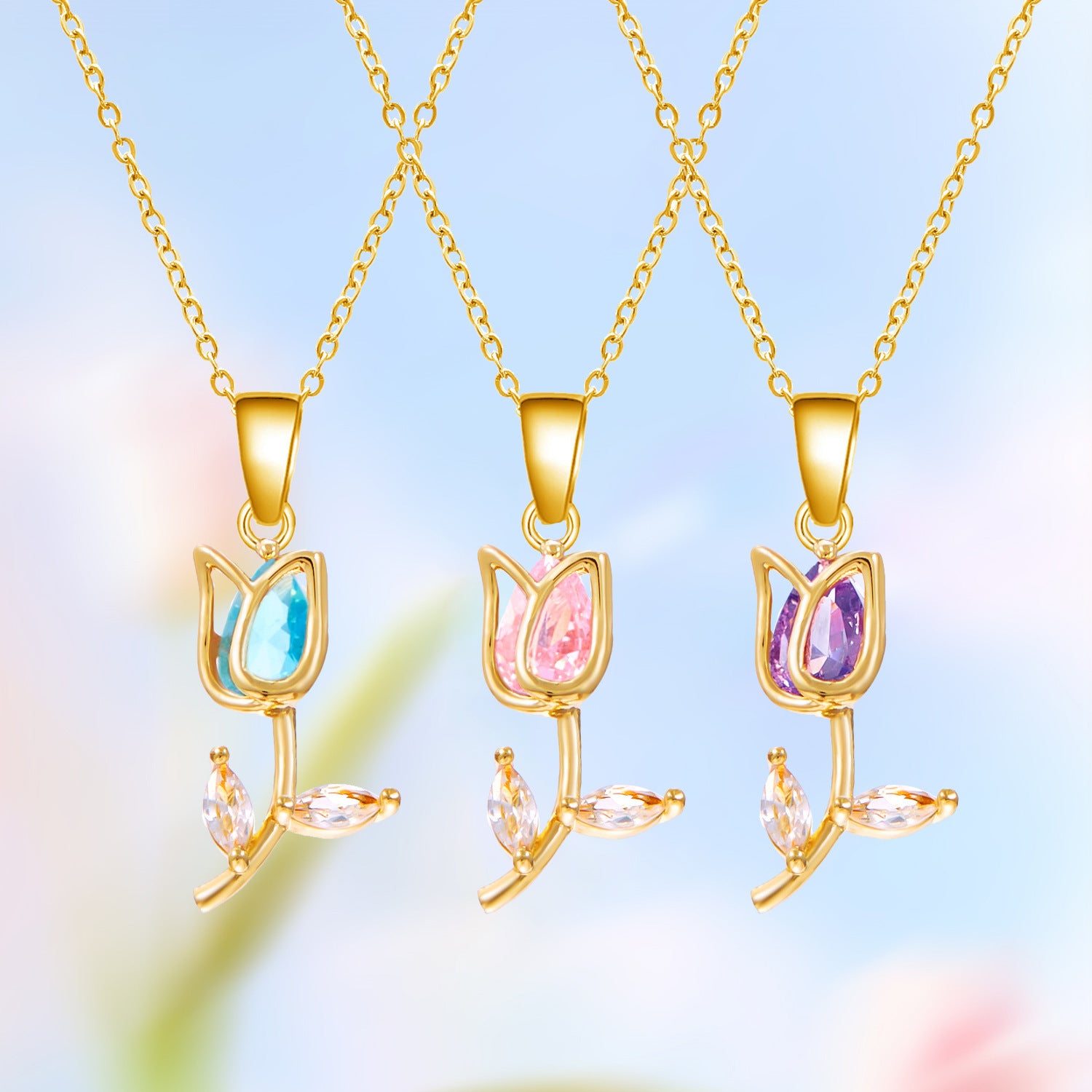 Collier Tulipe Élégant et Tendance pour Femme