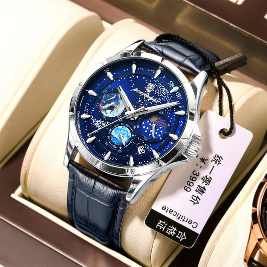 Montre multifonctionnelle lumineuse étanche pour hommes