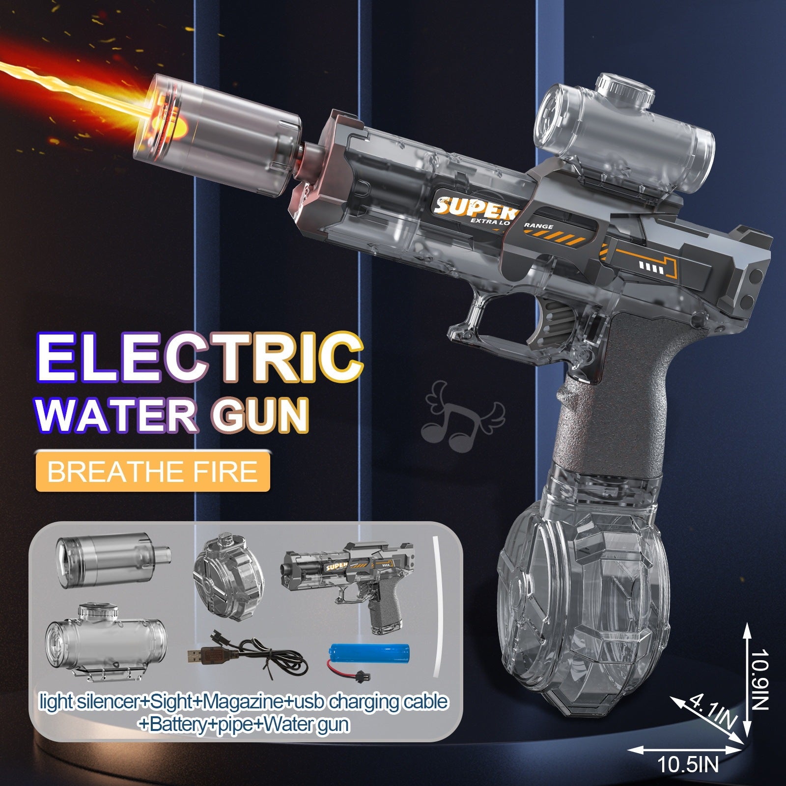 Nouveau pistolet à eau électrique Ice Mouse Ice Explosion, haute vitesse, tir continu, rechargement à liaison, grande capacité pour enfants