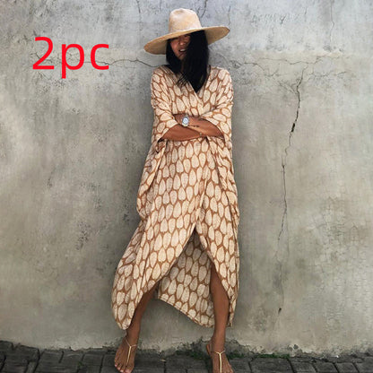 Robe de plage de villégiature en polyester anti-UV pour femmes