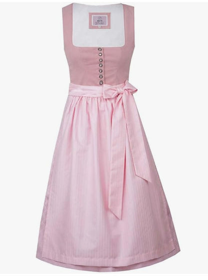 Robe longue de style français pour femme avec nœud papillon