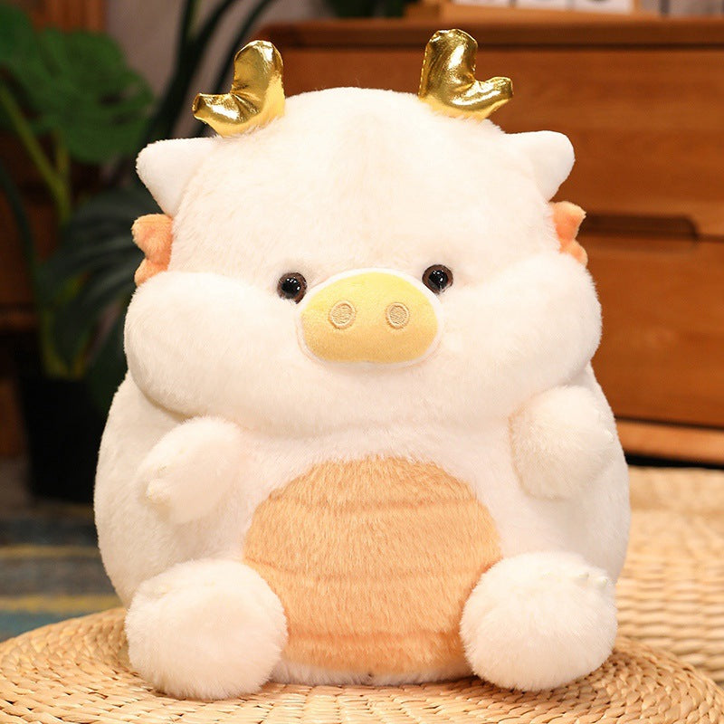 Mignonne peluche oreiller dragon cochon