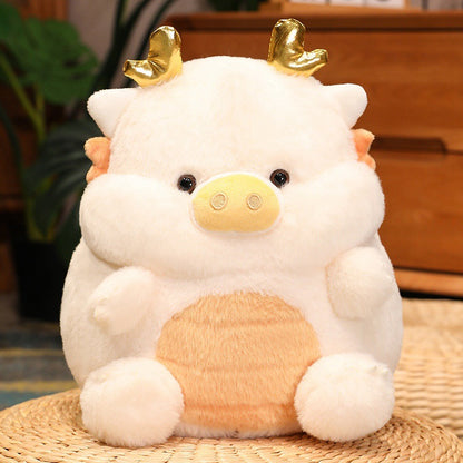 Mignonne peluche oreiller dragon cochon