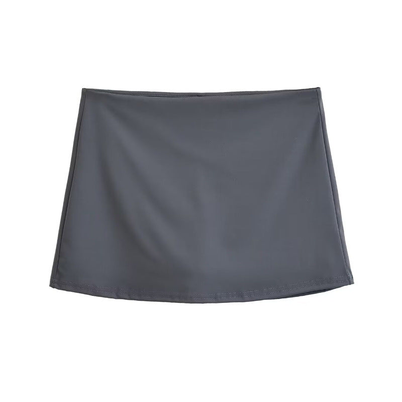 Jupe courte taille basse de sport rétro extensible coupe slim pour femme
